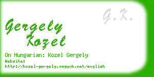 gergely kozel business card
